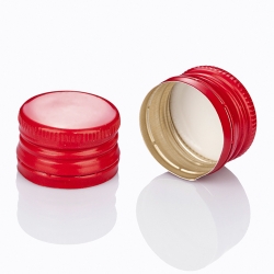 Ковпачок алюмінієвий (Червоний з різьбою 28х18 мм)