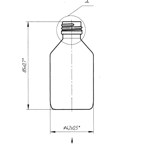 Флакон ФВ-50-20-ОС (стеклянные флаконы 50 мл) фото 7