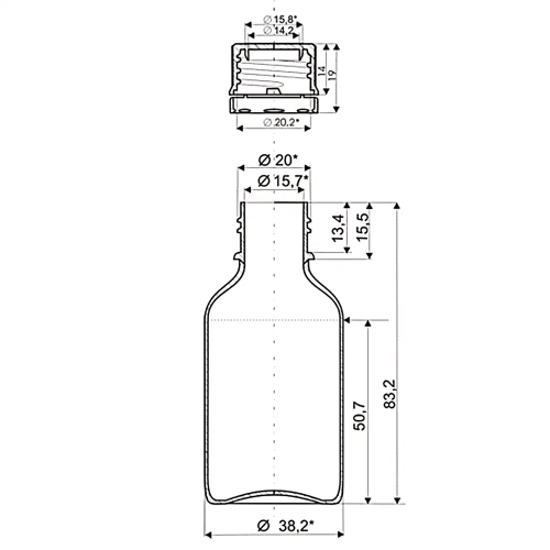 Флакон ФПН-50-1 прозорий (50 мл) фото 5