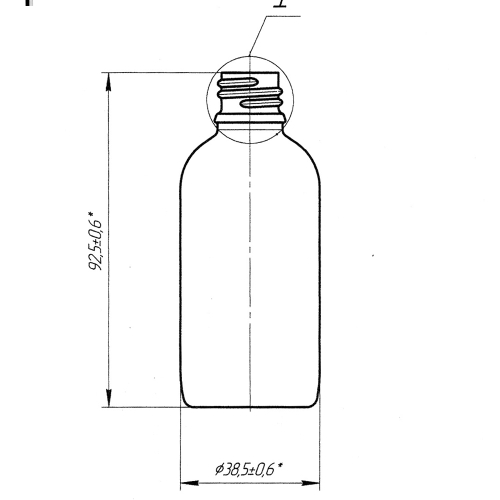 Флакон ФВ-50-18-01-ОС (стеклянный флакон 50 мл) фото 16