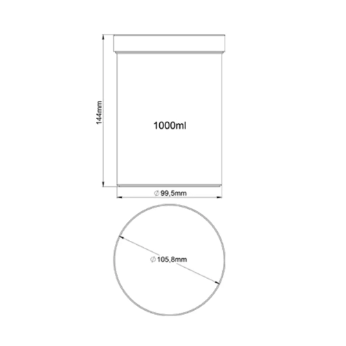 Банка ТВІСТ для косметичних засобів, біла, ПП, 1,0 фото 2