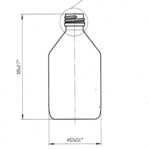 Флакон ФВ-100-20-ОС (стеклянный флакон 100 мл) фото 8