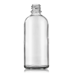 Флакони скляні прозорі з гвинтовою горловиною 100 мл,  DIN 18 для Л-З (скляний флакон 100 мл)