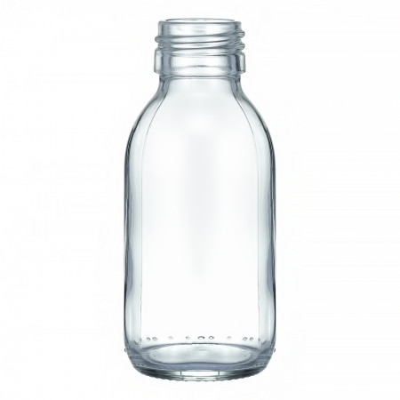 Флакон скляний прозорий (для сиропів), 100 мл ФСМк-100-ІІІ (скляні пляшки 100 мл) фото 1