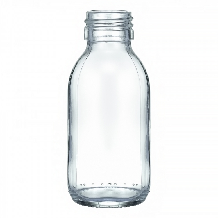 Флакон скляний прозорий (для сиропів), 100 мл ФСМк-100-ІІІ (скляні пляшки 100 мл) фото 1