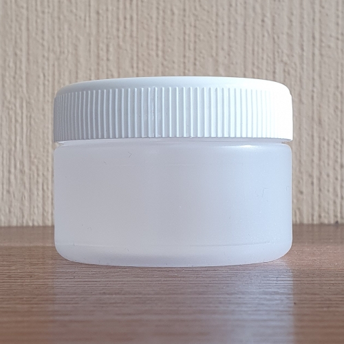 Банка БП-100 з кришкою (напівпрозора банка 100 мл із білою кришкою) фото 2