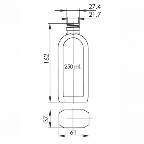 Флакон ФВП1-250/II (коричневый) фото 5