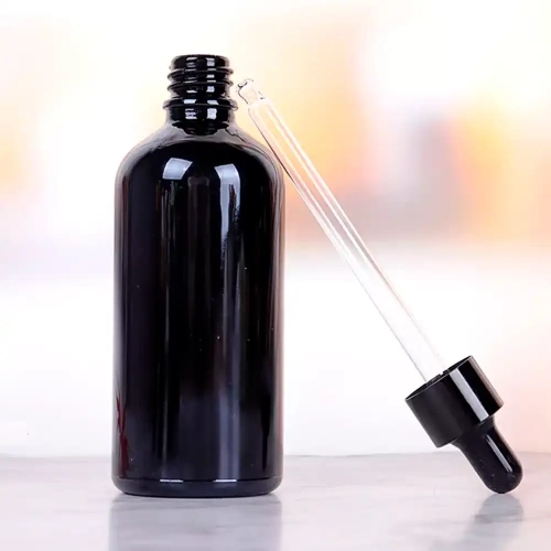 Флаконы стеклянные Черного цвета с винтовой горловиной 100 мл, DIN 18, для Л-П (стеклянный флакон 100 мл) фото 2