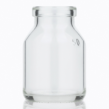 Пляшки скляні для інфузійних препаратів прозорі 50 мл, тип 2 фото 1