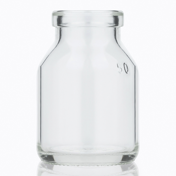 Пляшки скляні для інфузійних препаратів прозорі 50 мл, тип 2 фото 1