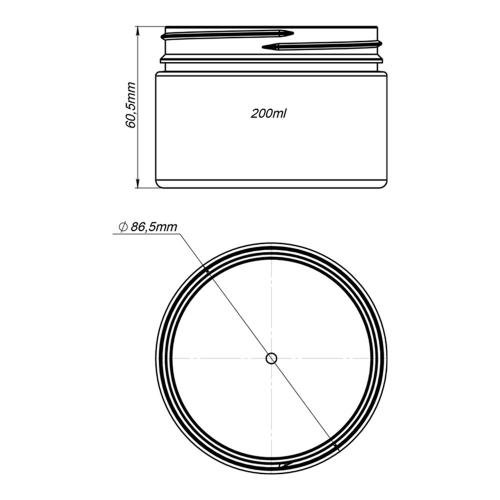 Банка ПЕТФ BJF 82-200 П, 30 гр (ПЕТ банка 200 мл) фото 4
