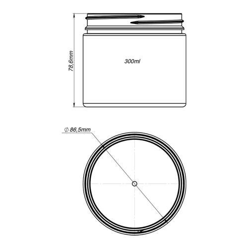 Банка ПЕТФ BJF 82-300 П, 30 гр (банки ПЕТ 300 мл) фото 3