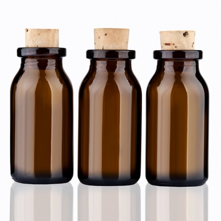Флакон скляний ін'єкційний коричневого кольору, 10 мл (Мали) (25 шт. упаковка)