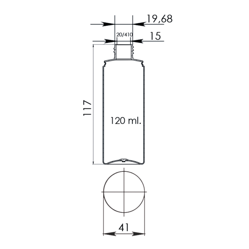 Флакон Ф.120/20-410/арт.01 "Монти" (белый) фото 6