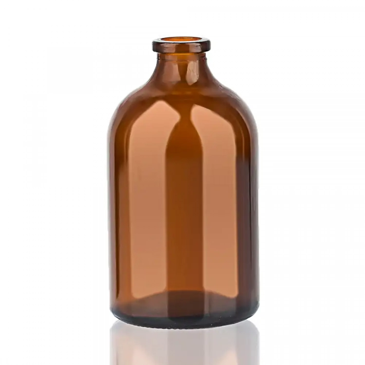 Флакони скляні ін'єкційні коричневого кольору для Л-П, 100 мл, тип 3 (63 шт. упаковка) фото 1