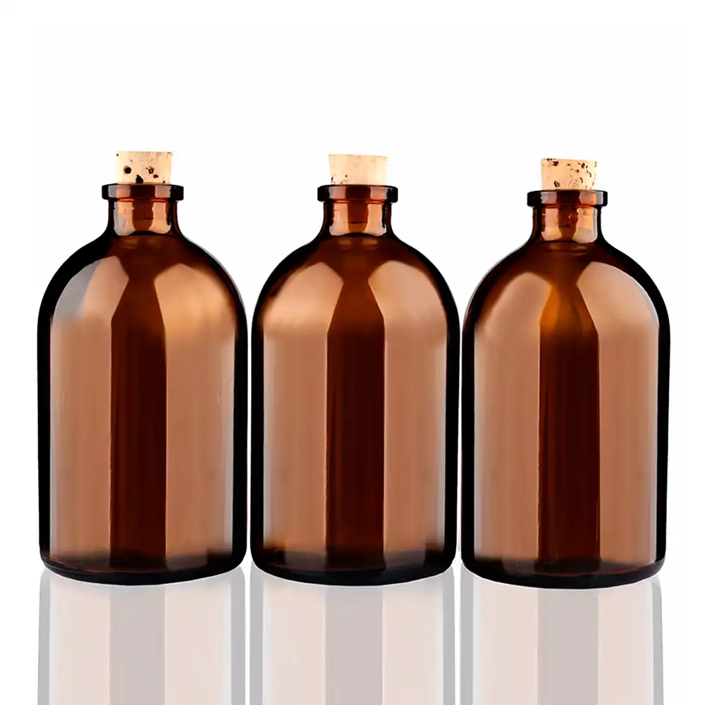Флакони скляні ін'єкційні коричневого кольору для Л-П, 100 мл, тип 3 (63 шт. упаковка)