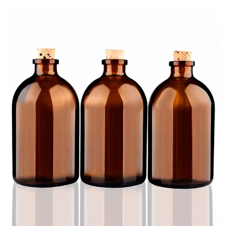 Флакони скляні ін'єкційні коричневого кольору для Л-П, 100 мл, тип 3 (63 шт. упаковка) фото 2