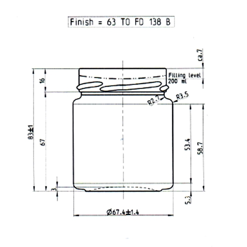 Склобанка Раунд Джар 200 ІІІ-63 MF4420 (банки скляні 200 мл) фото 5