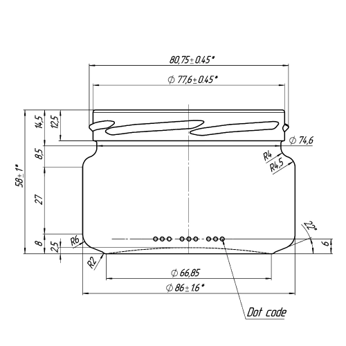Банка Caviar ІІІ 5-82-250 (В) (банки скляні 250 мл) фото 2