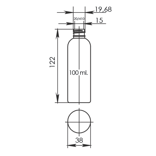 Флакон Ф.100/20-410/арт.03 "Глорія" (прозорий) фото 4