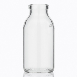 Бутылки стеклянные для инфузионных препаратов прозрачные 100 мл, тип 2