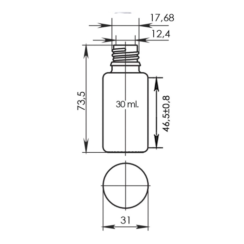 Флакон ФВП-30 (коричневый) фото 5