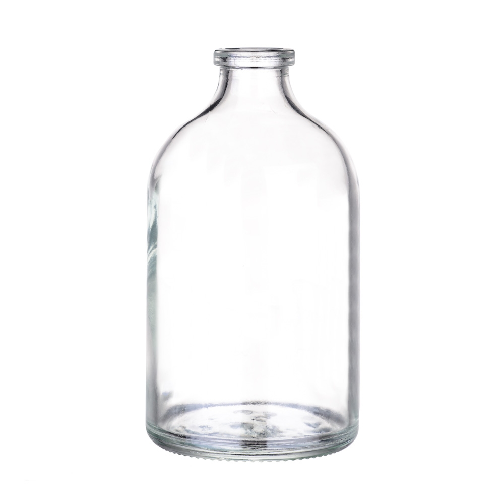 Флакон скляний ін'єкційний прозорого кольору, 100 мл (Бриз) (49 шт. упаковка)