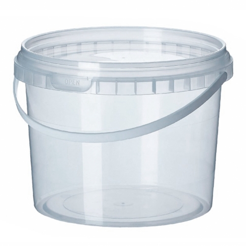 Відро 3 л прозоре з прозорою кришкою