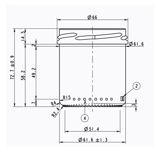 Банка скляна 165 ML Laura (банки скляні 165 мл) фото 2