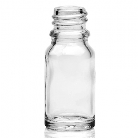 Флакон скляний із гвинтовою горловиною прозорий DIN18, 10 мл ( скляний флакон 10 мл ) фото 1