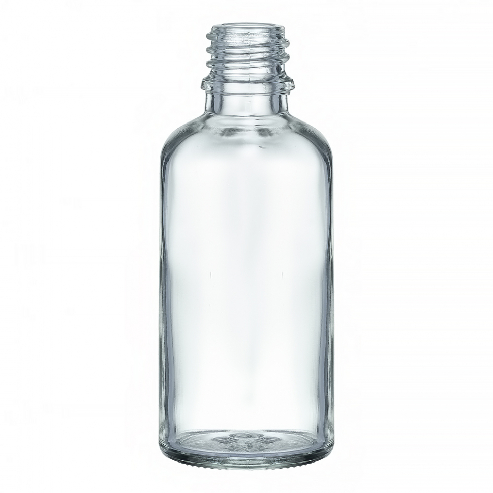  Флакон стеклянный с винтовой горловиной прозрачный DIN18, 50 мл (88 шт. упаковка)