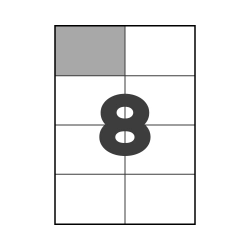 Етикетки з клейким шаром 8 шт. 105х74,5 мм (А4)