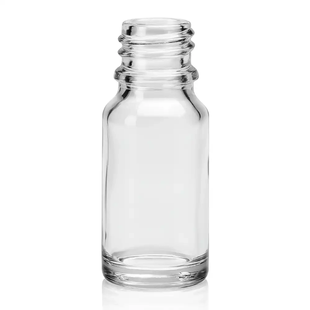 Флакони скляні прозорі з гвинтовою горловиною 10 мл, DIN18, для Л-З (скляні флакони 10 мл)