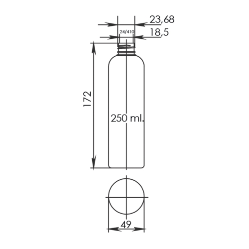 Флакон Ф.250/24-410/арт.03 "Глория" (прозрачный) фото 9