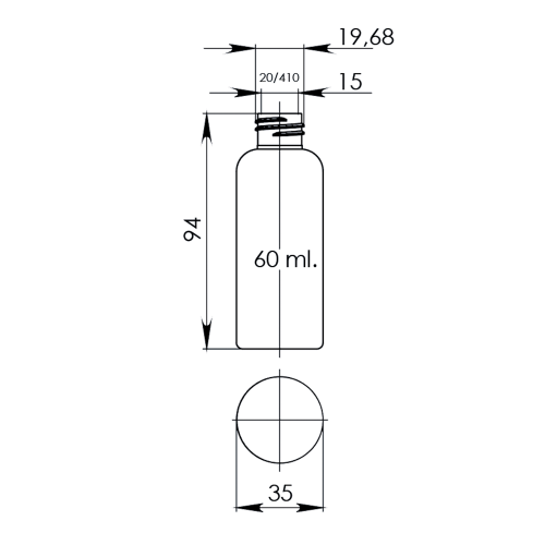 Флакон Ф.60/20-410/арт.01 "Флора" (прозрачный) фото 4