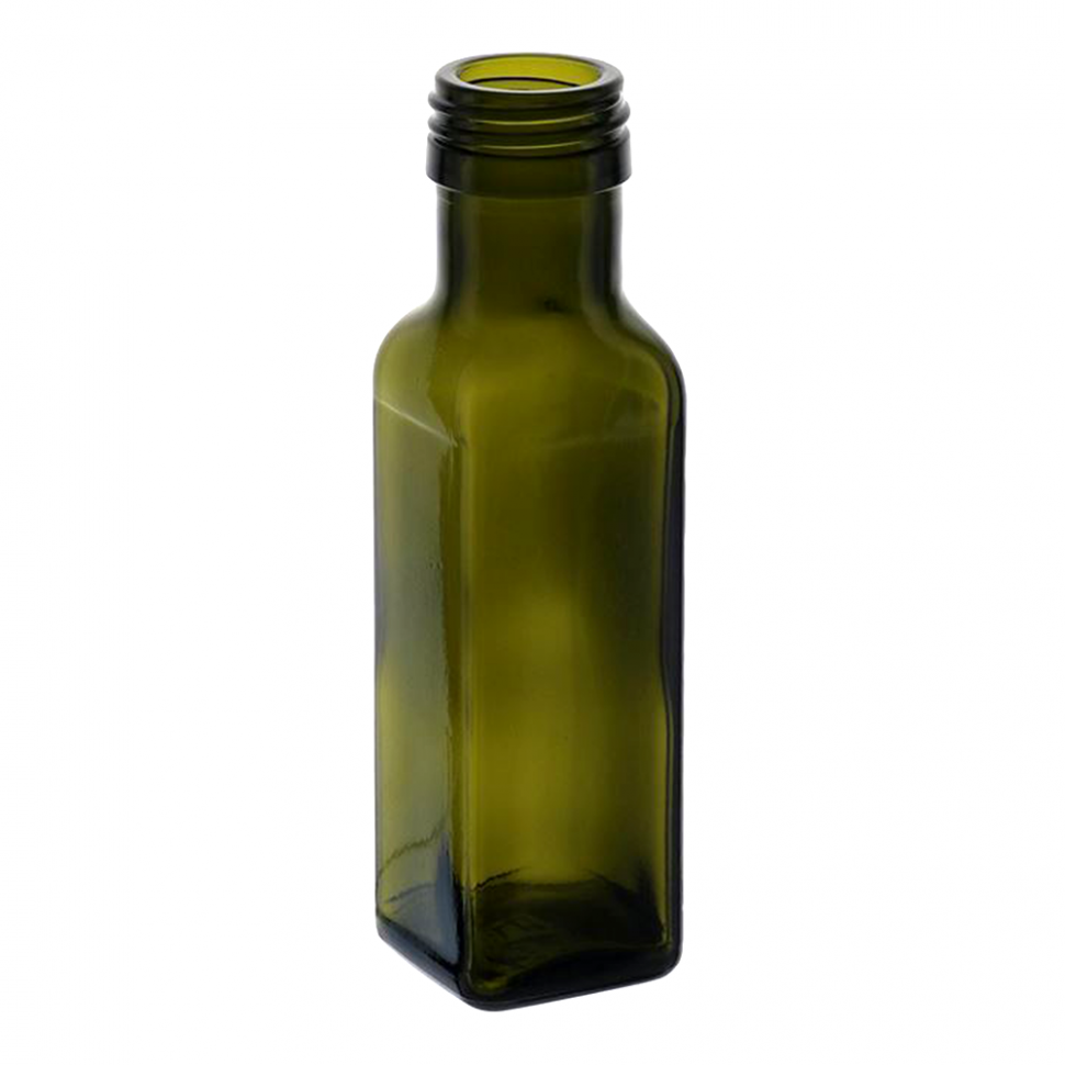 Бутылка стеклянная Maraska 100 мл, PP 31.5 оливковая