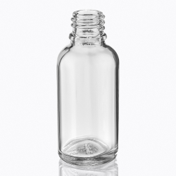 Флакон скляний із гвинтовою горловиною прозорий DIN 18, 30 мл (110 шт. упаковка) фото 1