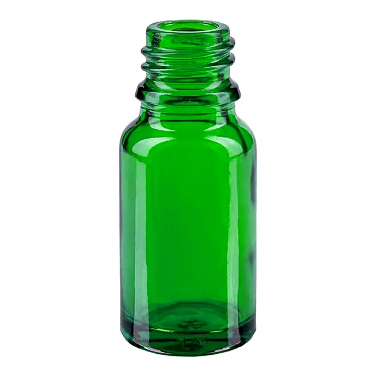 Флакон скляний із гвинтовою горловиною Зеленого кольору DIN18, 10 мл ФК-10Кс ( скляний флакон 10 мл ) фото 1