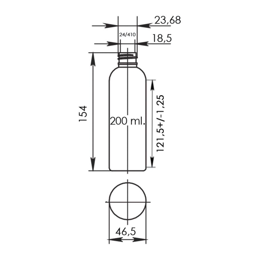 Флакон Ф.200/24-410/арт.034 "Глория" (прозрачный) фото 5