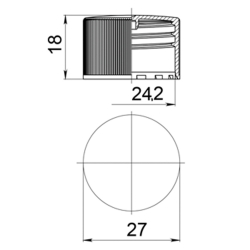 Колпачок флакона ФВП-3 (Чёрный) (25 шт. упаковка) фото 2