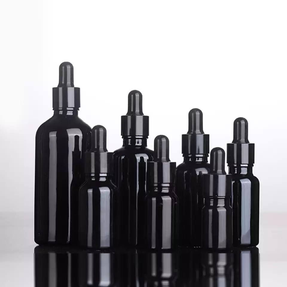 Флакони скляні Чорного кольору з гвинтовою горловиною 5 мл, DIN 18, для Л-П ( скляний флакон 5 мл )