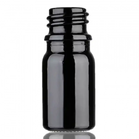 Флакони скляні Чорного кольору з гвинтовою горловиною 5 мл, DIN 18, для Л-П ( скляний флакон 5 мл )