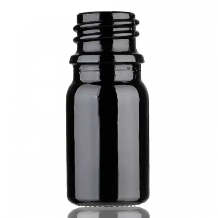 Флакони скляні Чорного кольору з гвинтовою горловиною 5 мл, DIN 18, для Л-П ( скляний флакон 5 мл ) фото 1