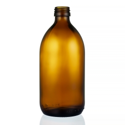 Флакон скляний брунатного кольору для сиропів, 500 мл ФС3-500III (32 шт. упаковка) фото 1