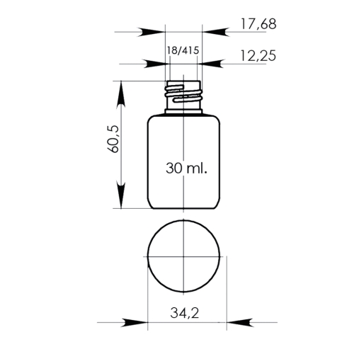 Флакон Ф.30/18-415/арт.02 "София" (коричневый) фото 4
