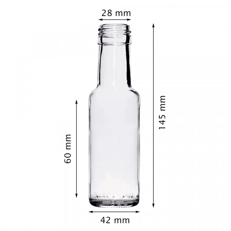 Пляшка 1.210-B-28-1-100 /BORDEAUX (скляні пляшки 100 мл) фото 2