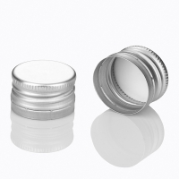 Колпачок алюминиевый (Серебро с резьбой 28х18 мм) (25 шт. упаковка)