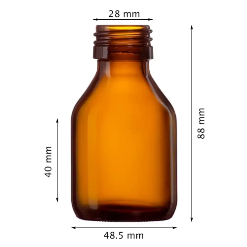 Флакон стеклянный коричневого цвета для сиропов, 80 мл, тип ІІІ, для Л-С H561/84 фото 2